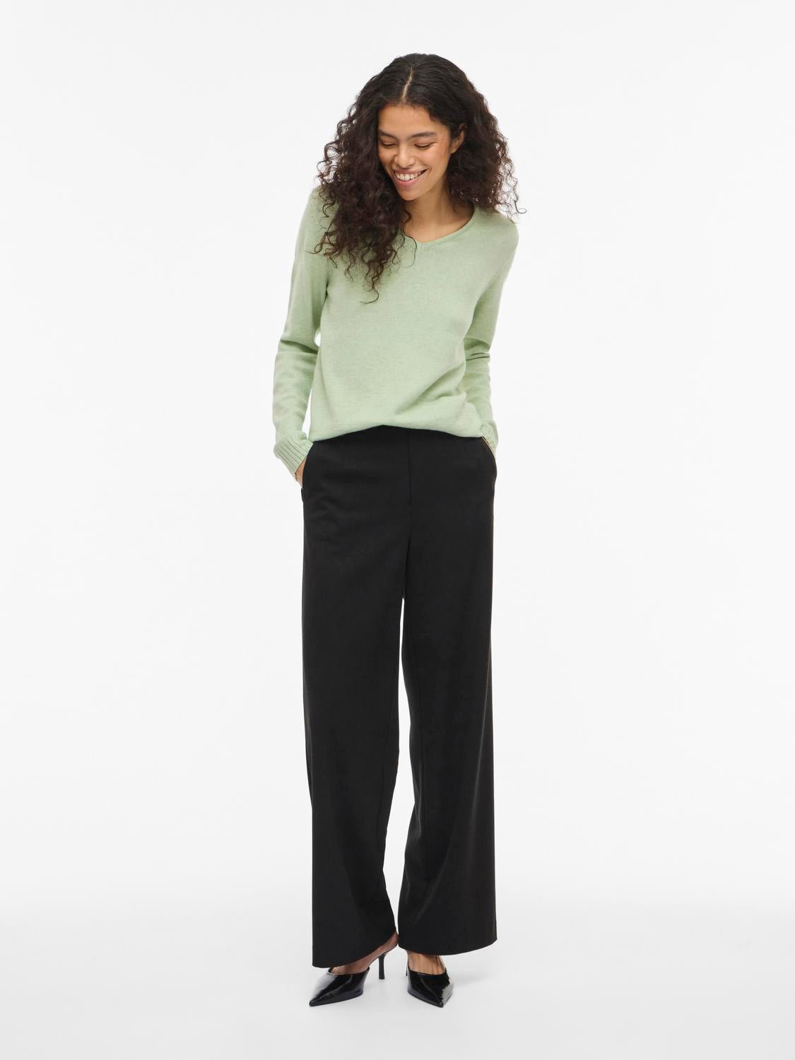 VIRIL Pullover - Smoke Green - VERO MODA & VILA Bergvik